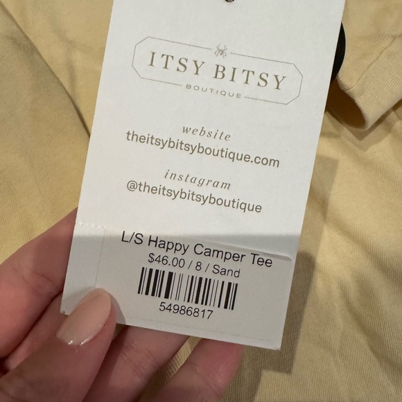 NWT Tiny Whales Long Sleeve “happy camper” Tee Shirt - Picture 3 of 6